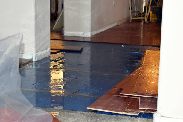 Professional Emergency Water Damage Restoration technician working in Three Rivers, CA